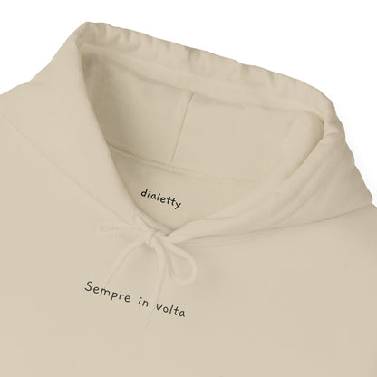 Sempre in volta – Felpa unisex con cappuccio